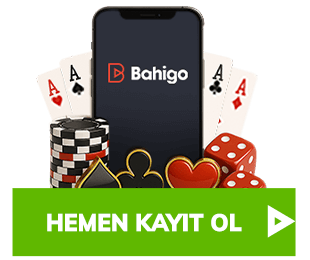 içerisinde bahigo logosu olan telefon, iskambil kağıtları, zarlar ve jetonlar olan gif